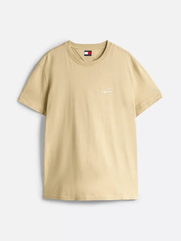 Tommy Hilfiger Signature T-Shirt mit Logo-Stickerei RELIC TAN New