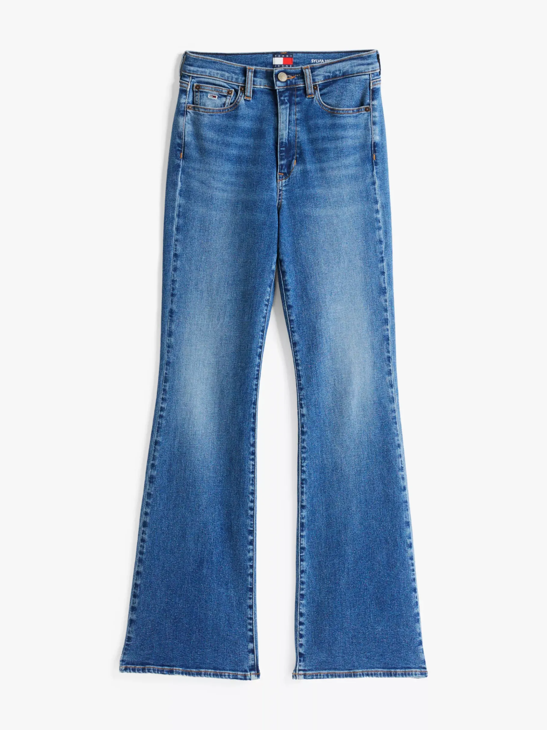 Tommy Hilfiger Skinny Jeans mit ausgestelltem Bein und hohem Bund DENIM MEDIUM Hot