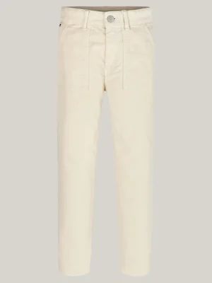 Tommy Hilfiger Slim Fit Chinos aus Samt ANCIENT WHITE Clearance