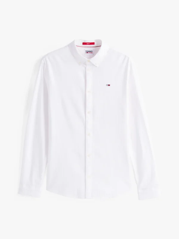 Tommy Hilfiger Slim Fit Hemd aus Oxford-Bio-Baumwolle WHITE New