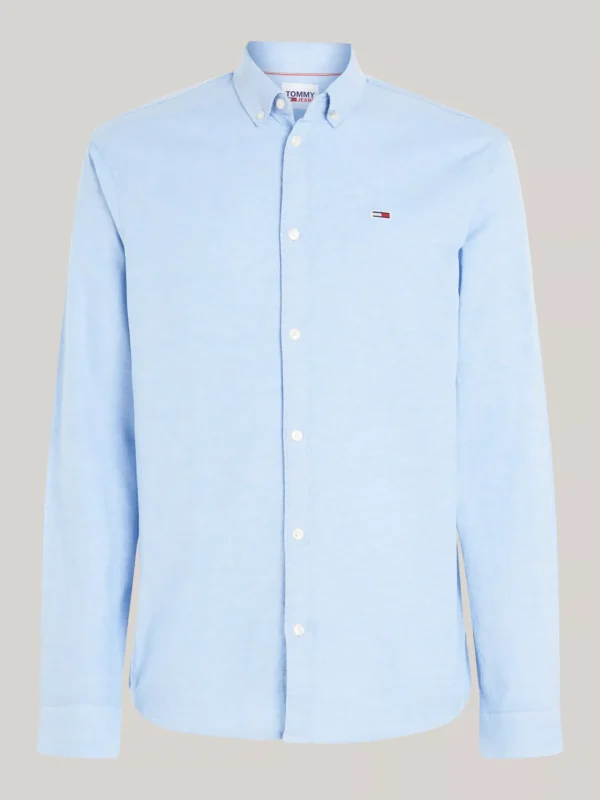 Tommy Hilfiger Slim Fit Hemd aus Oxford-Bio-Baumwolle PERFUME BLUE Best Sale