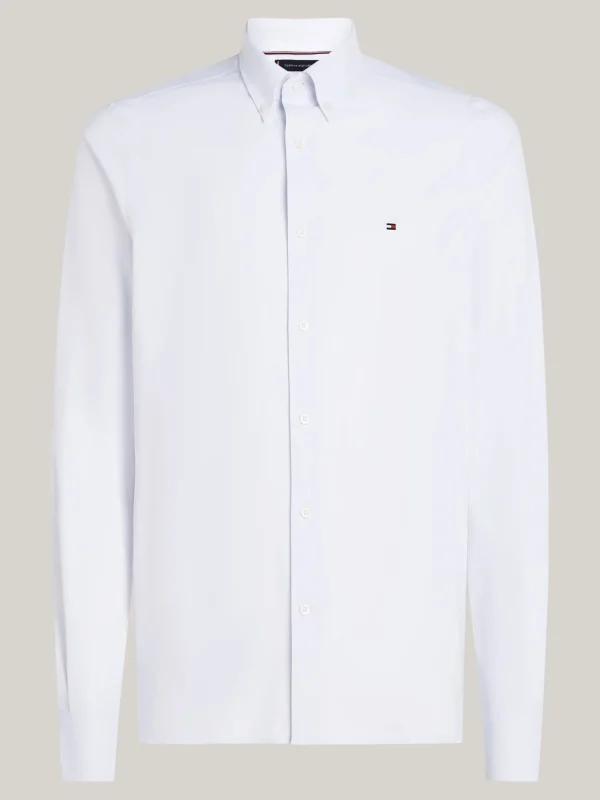 Tommy Hilfiger Slim Fit Hemd aus Strick TH OPTIC WHITE Outlet