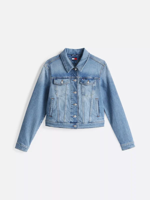Tommy Hilfiger Slim Fit Jeansjacke im Trucker-Stil DENIM LIGHT Best Sale