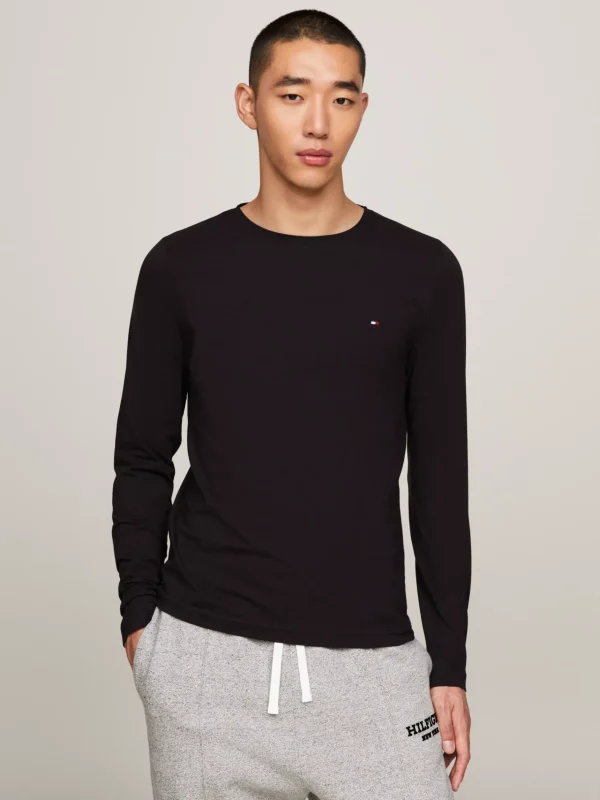 Tommy Hilfiger Slim Fit Langarmshirt BLACK Cheap
