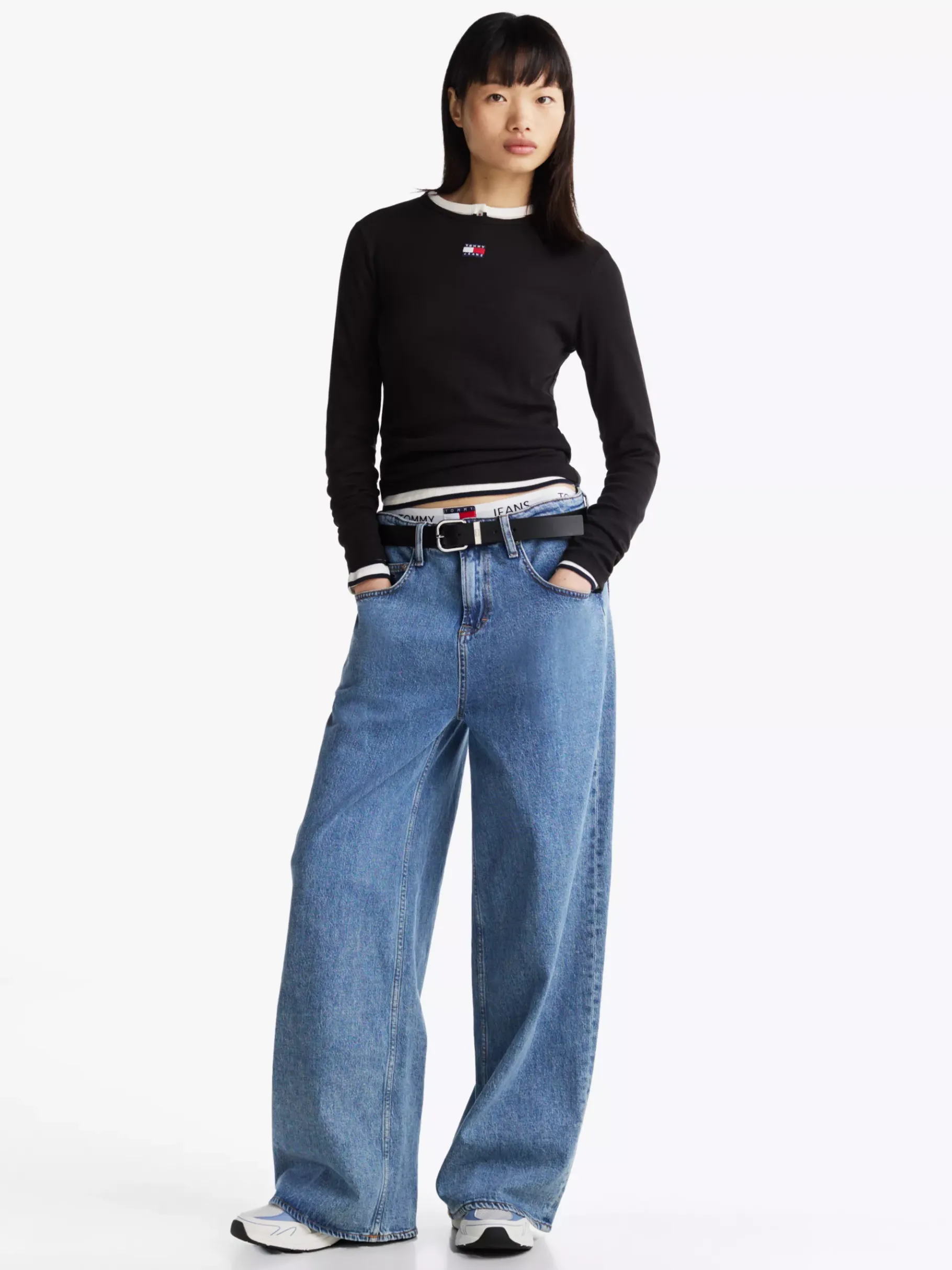 Tommy Hilfiger Slim Fit Langarmshirt BLACK Cheap