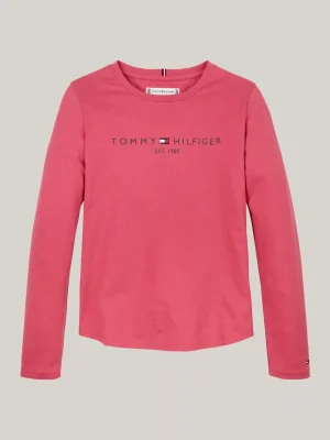 Tommy Hilfiger Slim Fit Langarmshirt mit Logo HERITAGE PINK Store