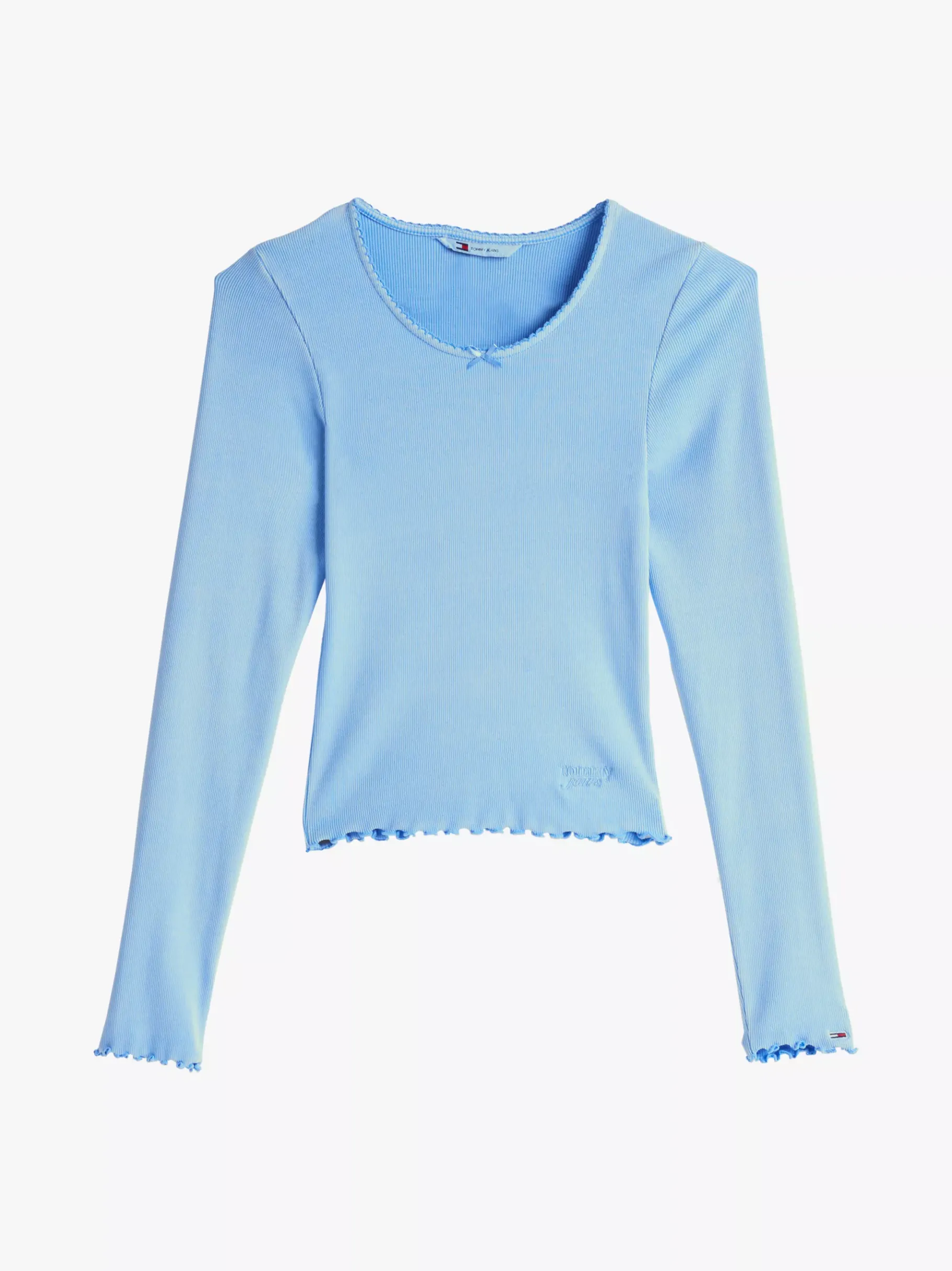 Tommy Hilfiger Slim Fit Langarmshirt mit Bogenkanten SUGARPLUM BLUE Clearance