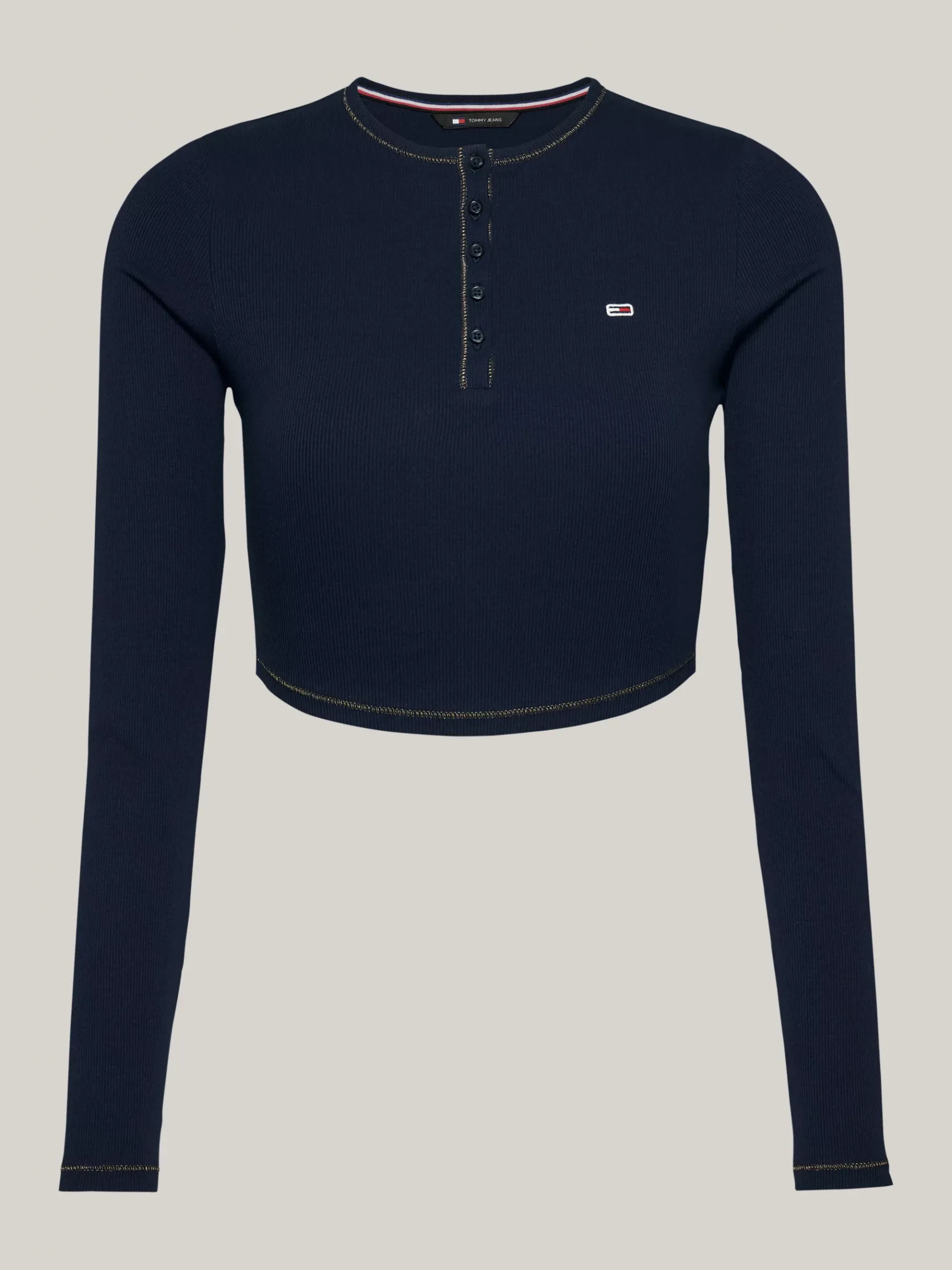 Tommy Hilfiger Slim Fit Langarmshirt mit Henley-Kragen DARK NIGHT NAVY Cheap