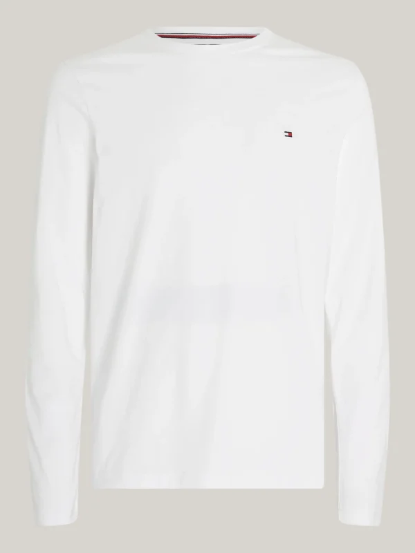 Tommy Hilfiger Slim Fit Langarmshirt mit Logo WHITE Hot