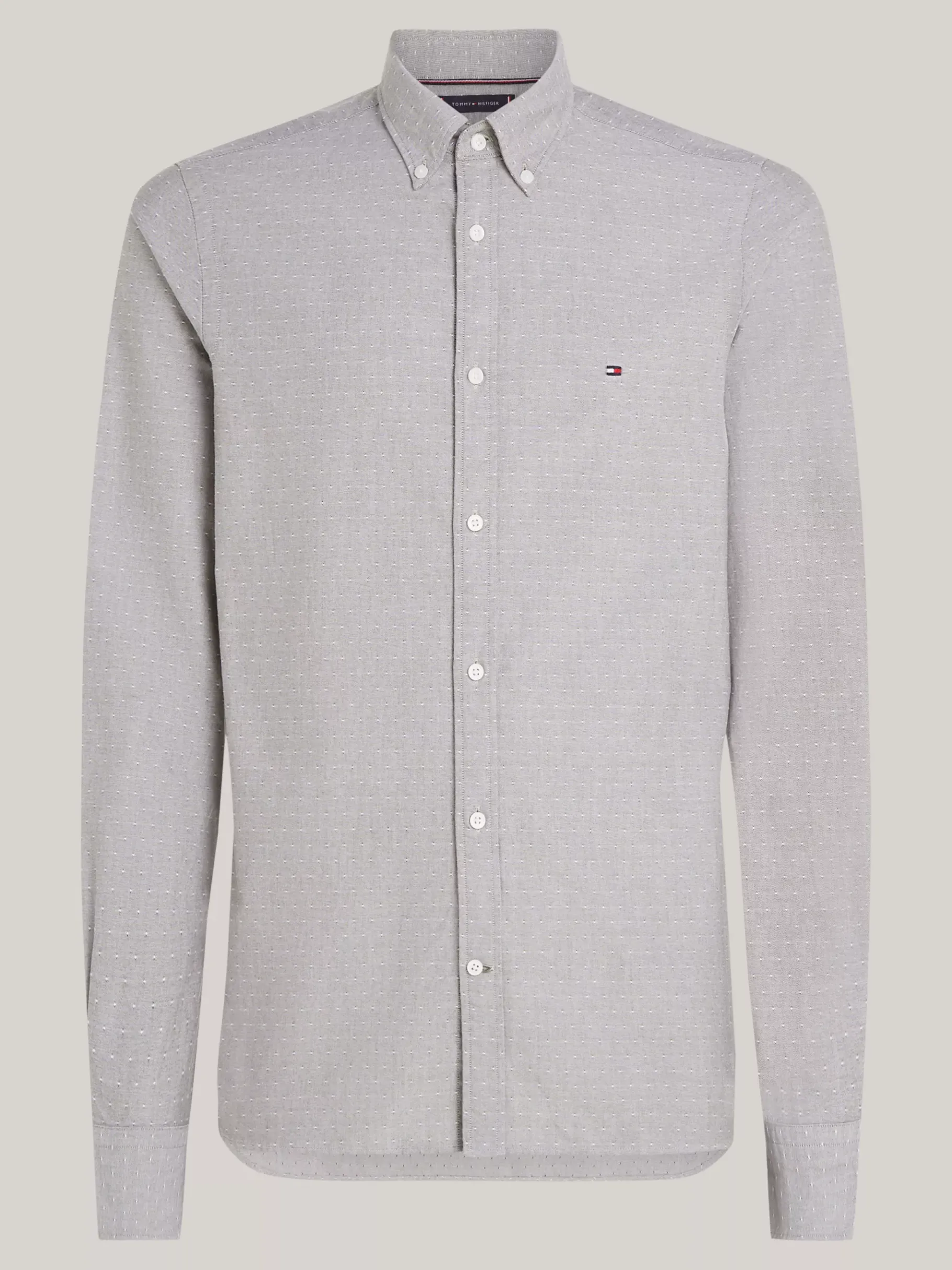 Tommy Hilfiger Slim Fit Oxford-Hemd mit Dobby-Effekt ARMY GREEN Best Sale