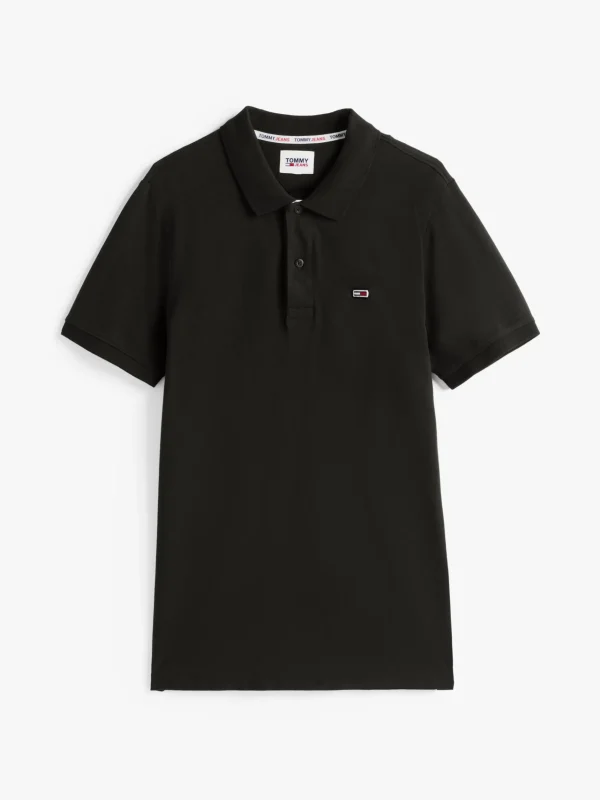 Tommy Hilfiger Slim Fit Poloshirt aus reiner reiner Baumwolle BLACK Best