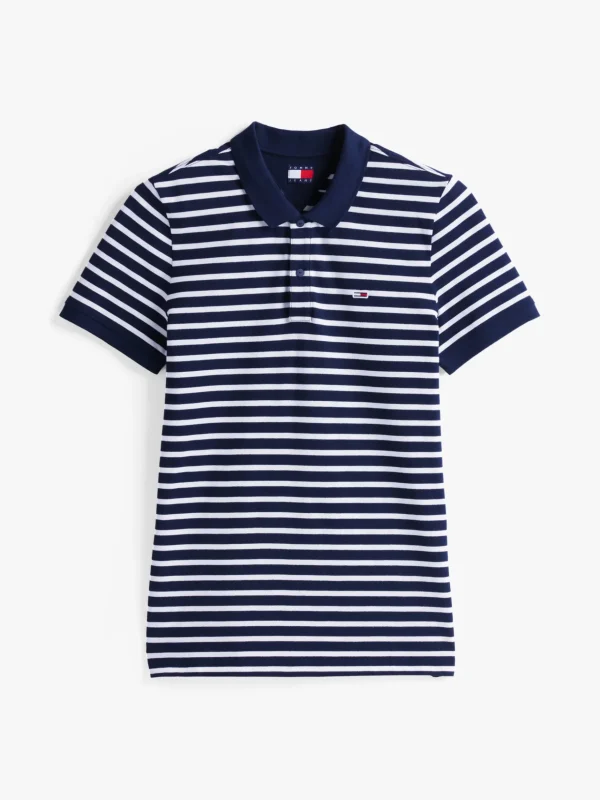 Tommy Hilfiger Slim Fit Poloshirt mit Flag-Patch DARK NIGHT NAVY / ECRU Hot