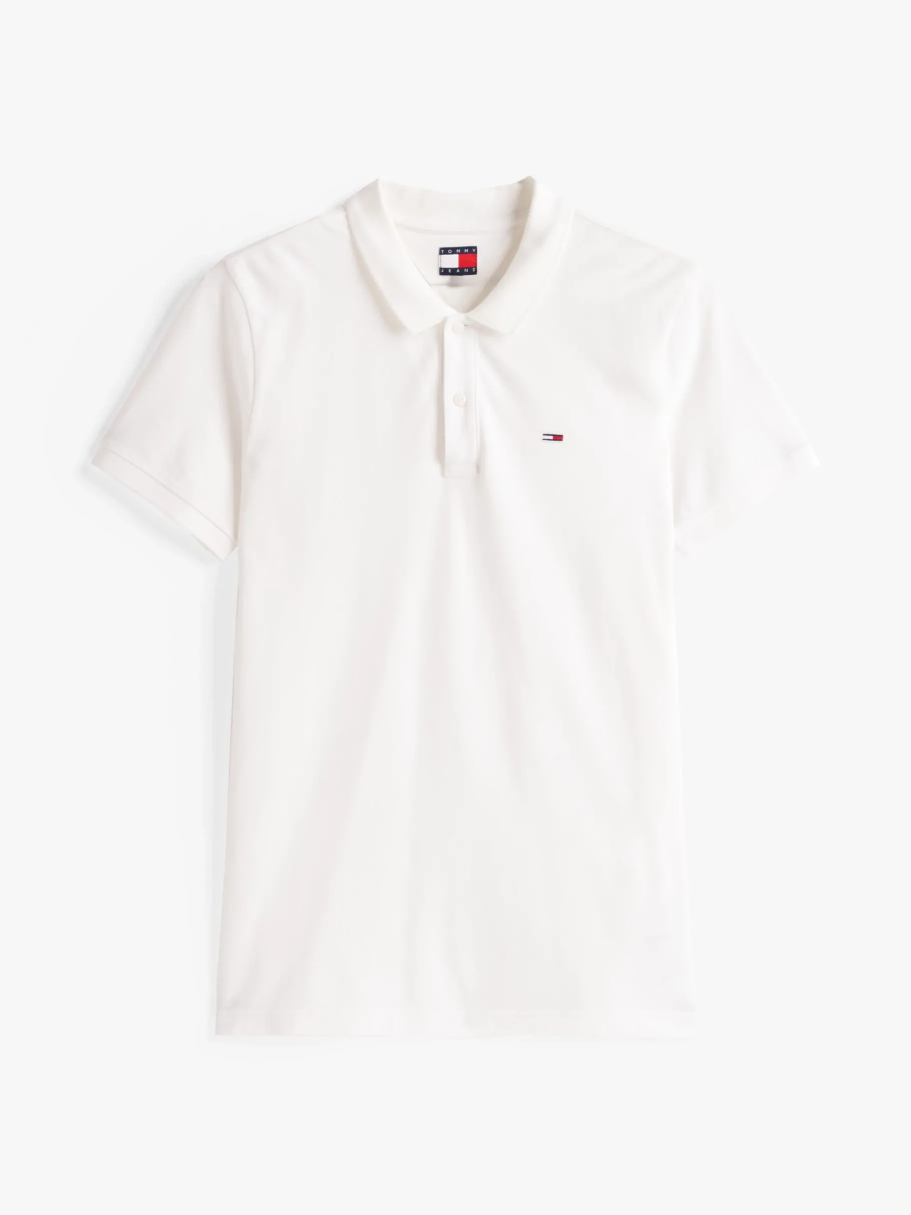 Tommy Hilfiger Slim Fit Poloshirt mit Flag-Patch ECRU Clearance