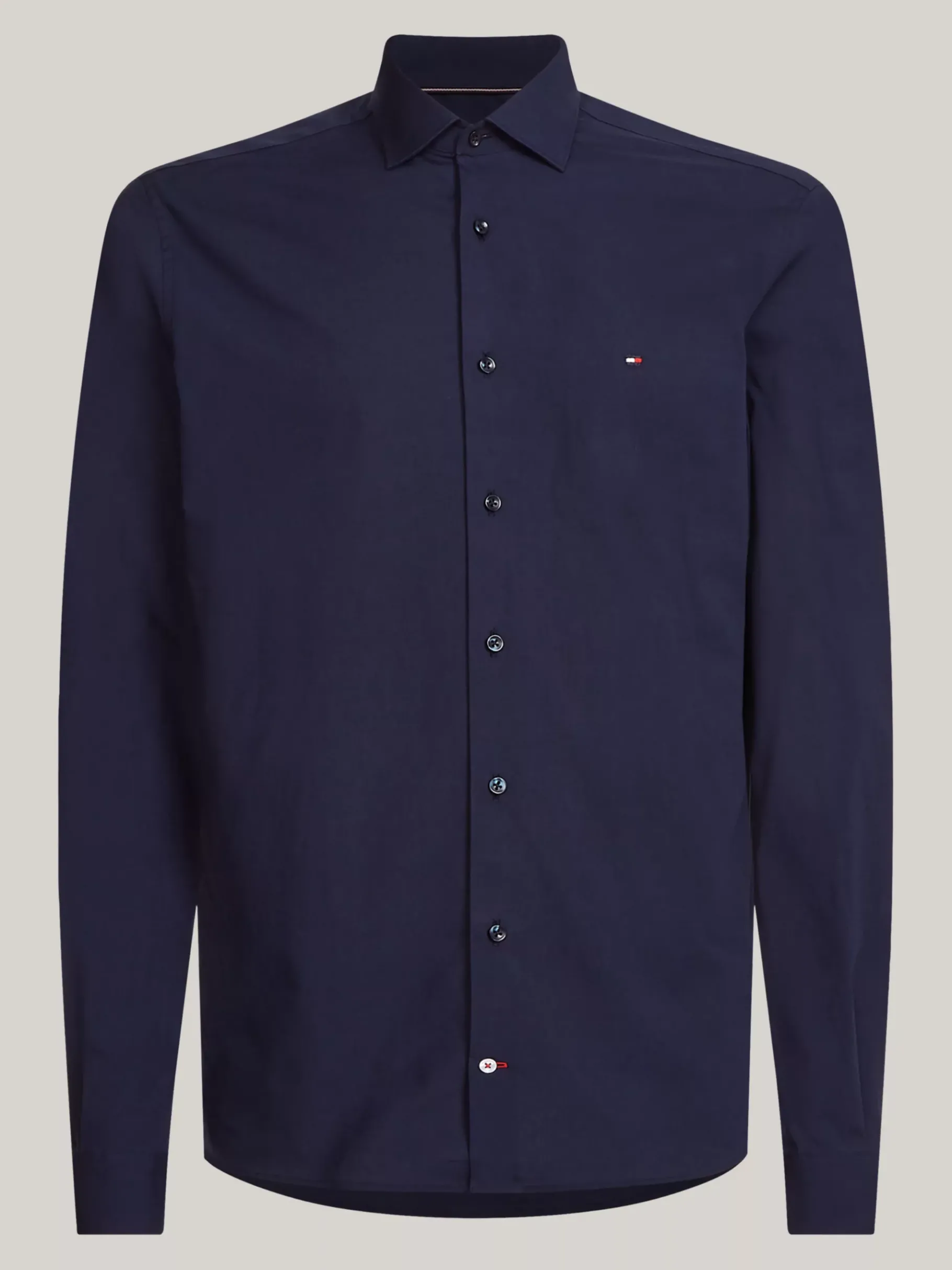 Tommy Hilfiger Slim Fit Popeline-Hemd mit Flex Technology NAVY BLAZER Flash Sale