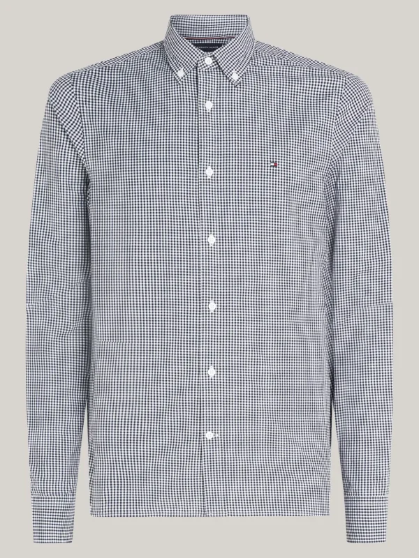 Tommy Hilfiger Slim Fit Popeline-Hemd mit Vichy-Karos CARBON NAVY / OPTIC WHITE Best Sale