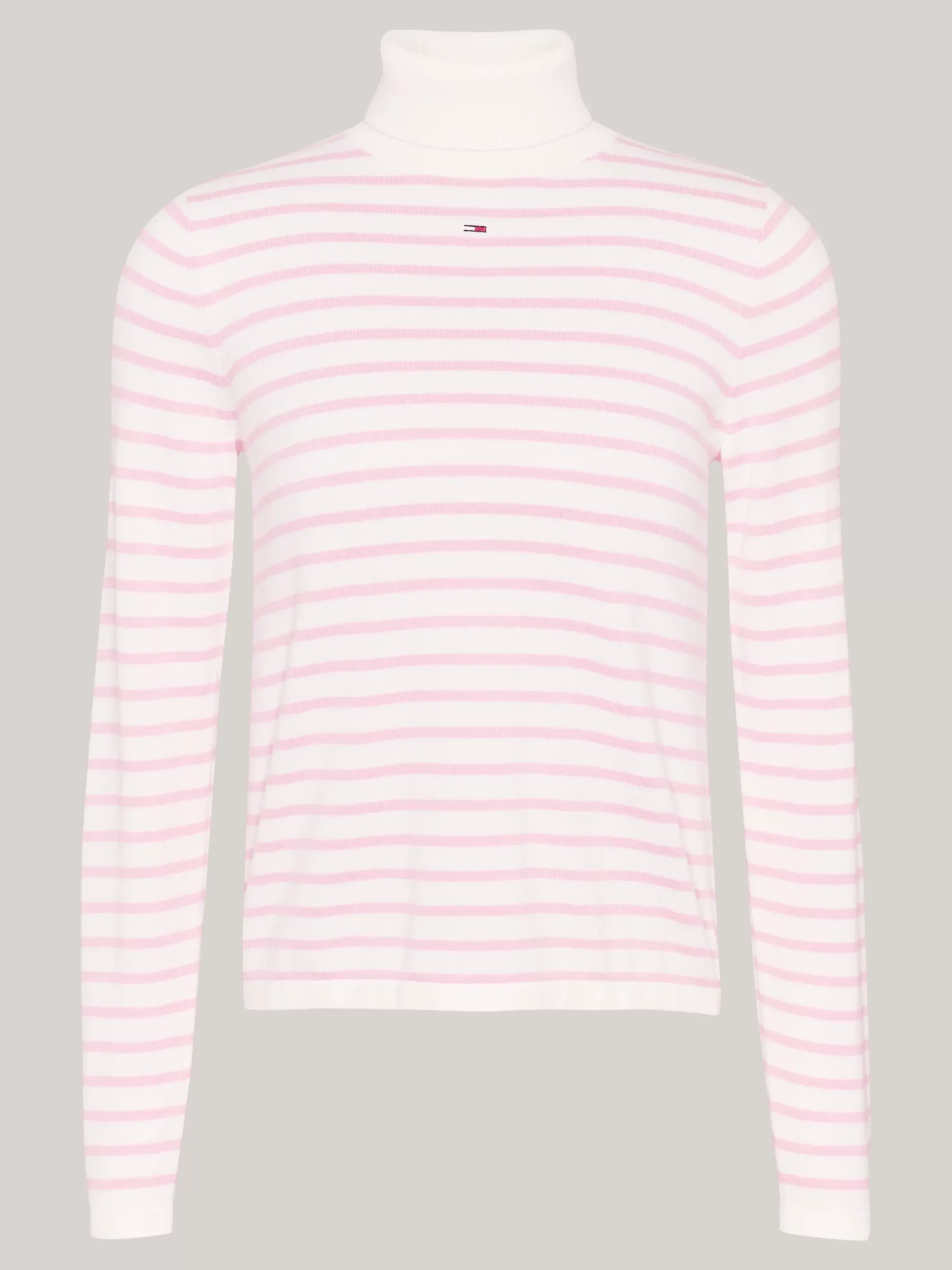 Tommy Hilfiger Slim Fit Pullover mit Rollkragen BALLET PINK / STRIPE Hot