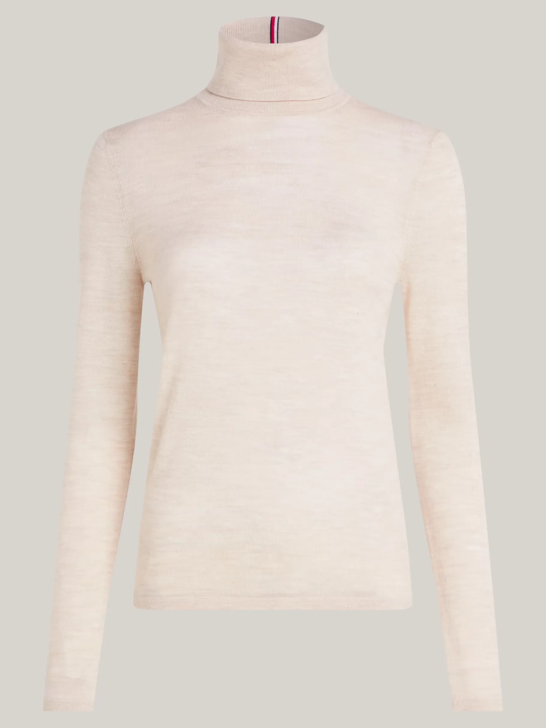 Tommy Hilfiger Slim Fit Rollkragenpullover aus reiner Wolle CLASSIC BEIGE HEATHER Fashion