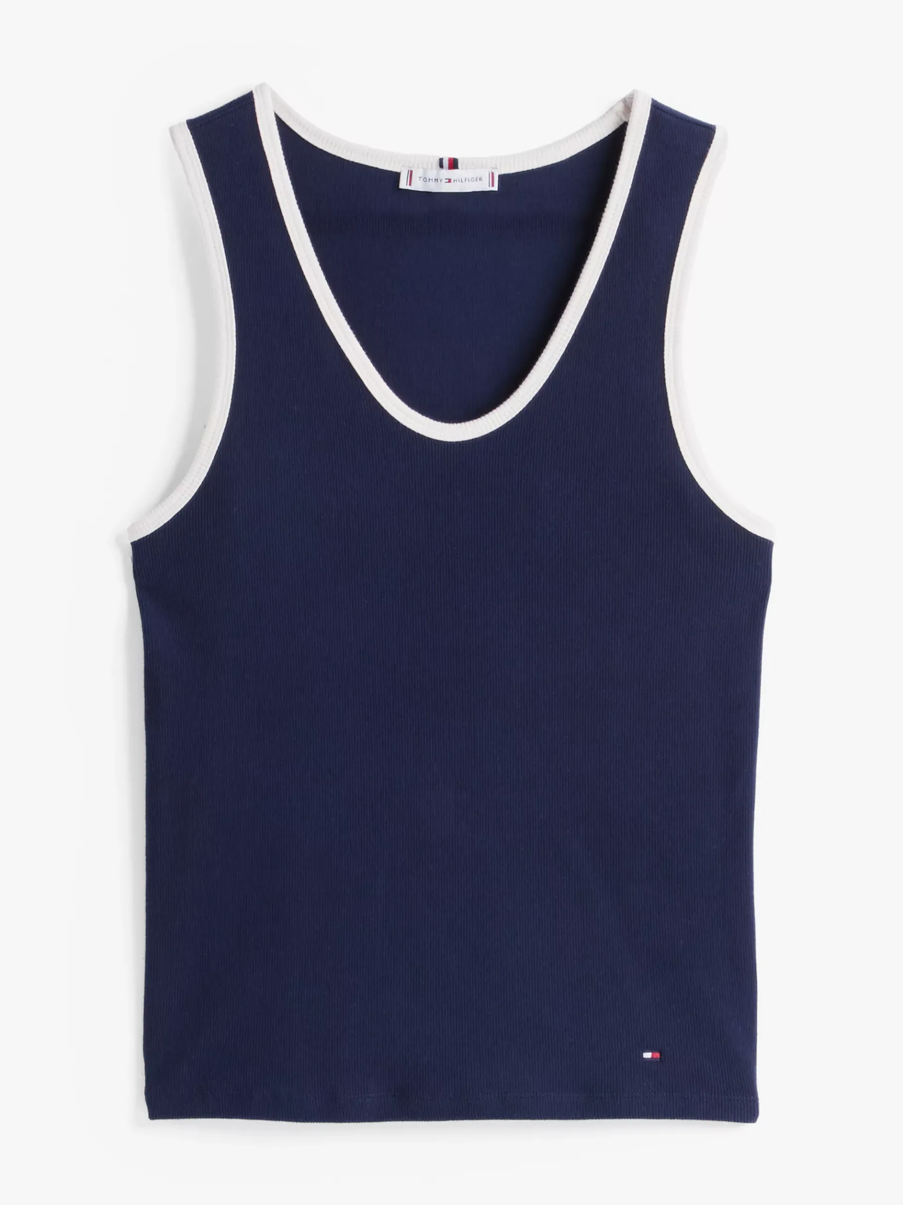 Tommy Hilfiger Slim Fit Tanktop mit Kontrast-Details DARK NIGHT NAVY Hot