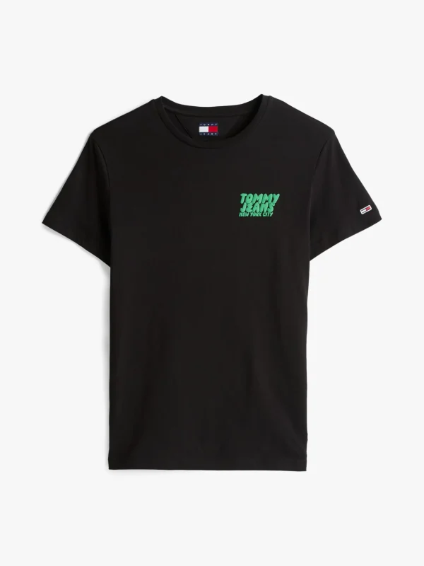 Tommy Hilfiger Slim Fit T-Shirt mit Bubble-Logo BLACK Outlet