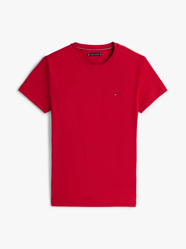 Tommy Hilfiger Slim Fit T-Shirt mit Flag-Stickerei MEDIUM RED Shop