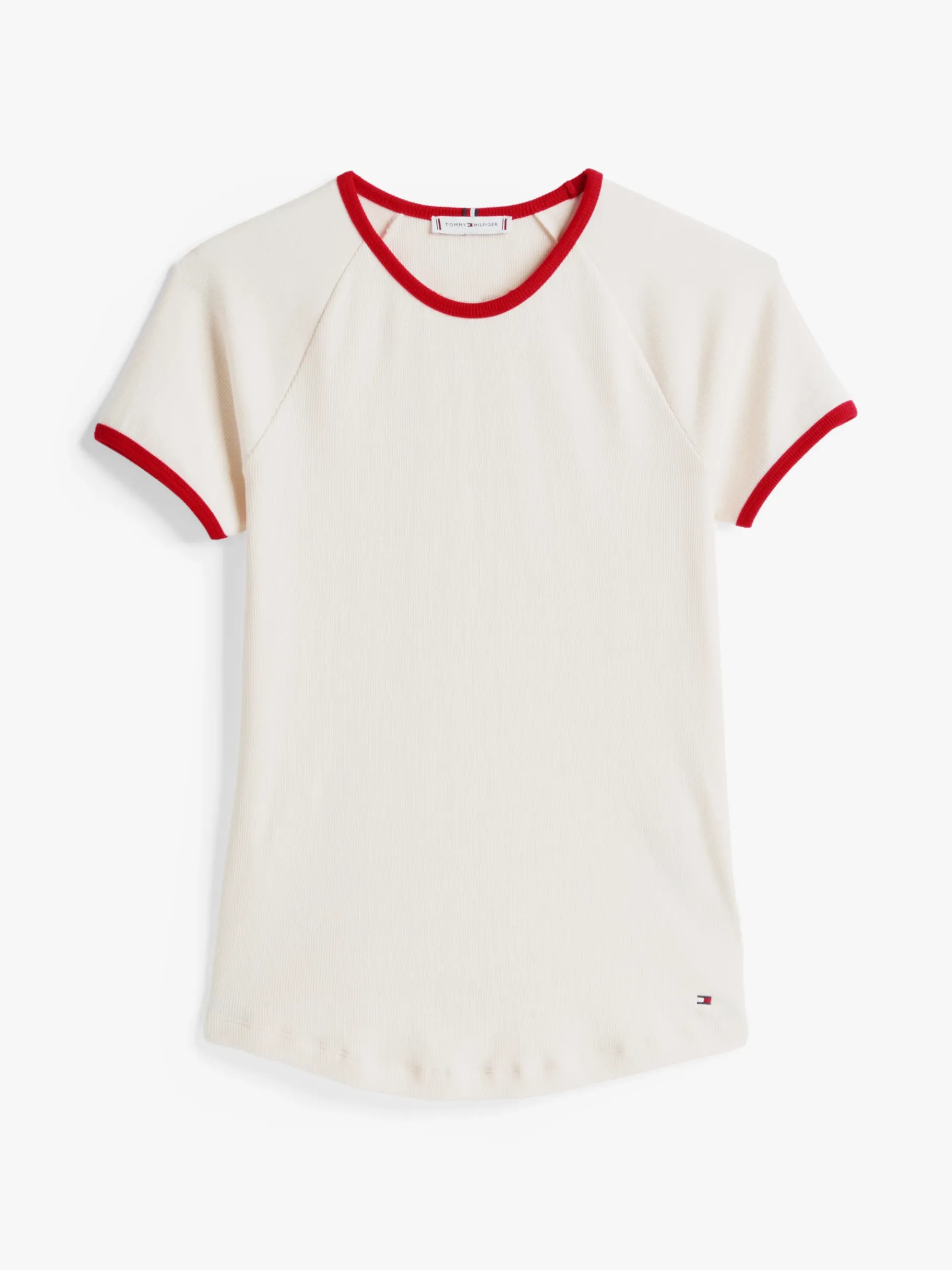 Tommy Hilfiger Slim Fit T-Shirt mit Kontrast-Rundhals CALICO Cheap