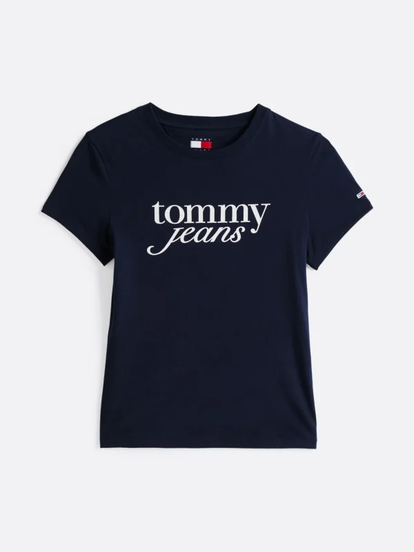 Tommy Hilfiger Slim Fit T-Shirt mit Logo DARK NIGHT NAVY Discount