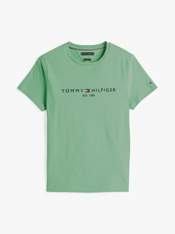 Tommy Hilfiger Slim Fit T-Shirt mit Logo-Stickerei FORT GREEN Best