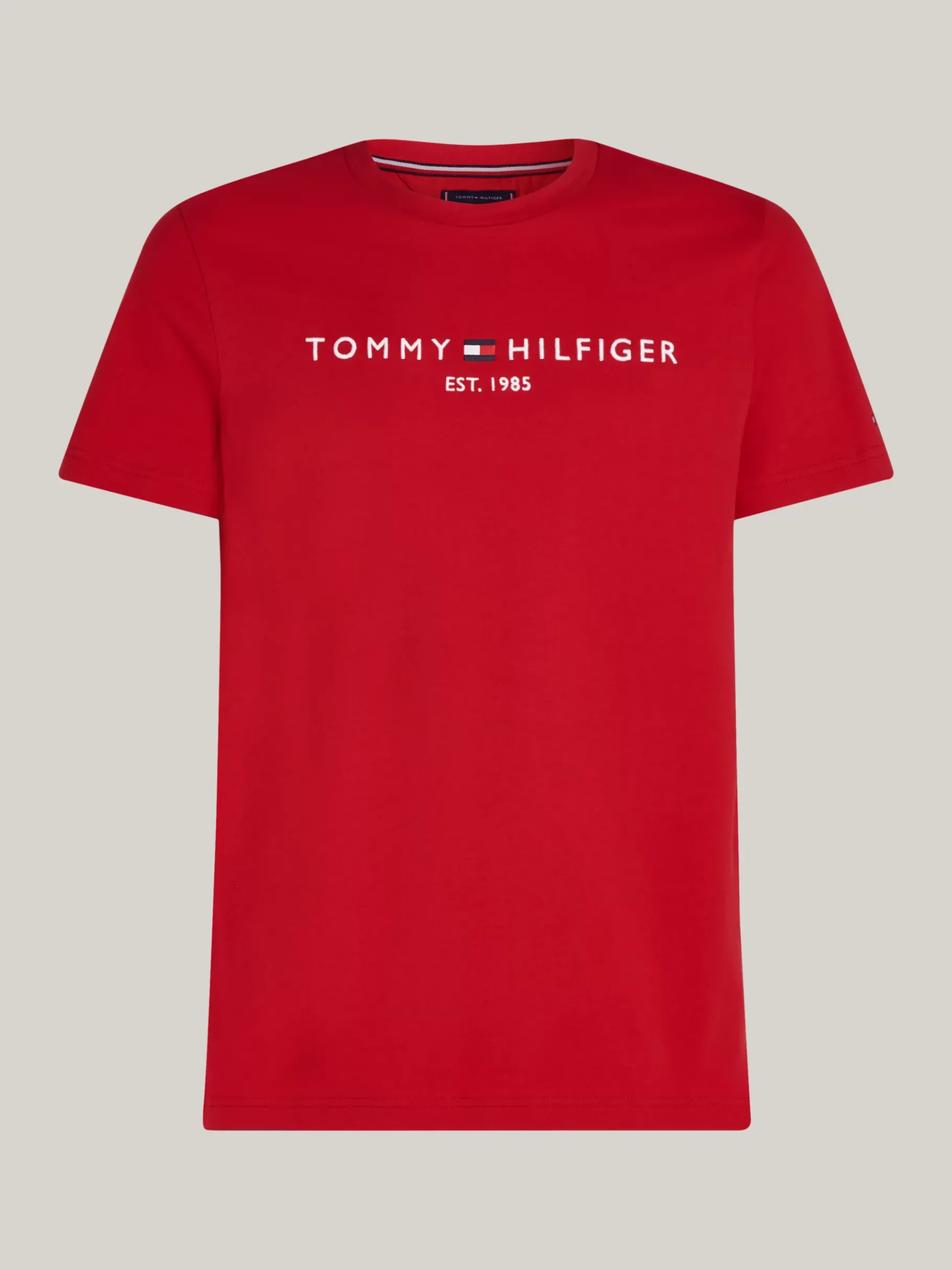 Tommy Hilfiger Slim Fit T-Shirt mit Logo-Stickerei PRIMARY RED Best Sale