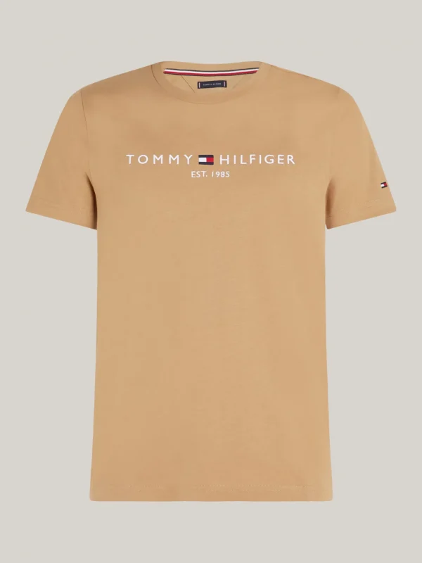 Tommy Hilfiger Slim Fit T-Shirt mit Logo-Stickerei SAFARI CANVAS Hot
