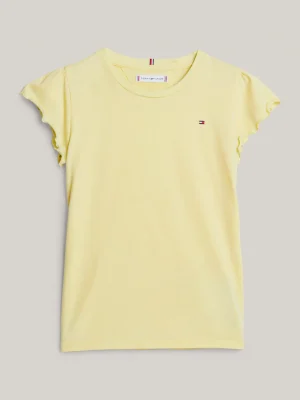 Tommy Hilfiger Slim Fit T-Shirt mit Rüschen-Ärmeln LEMON ZEST Outlet