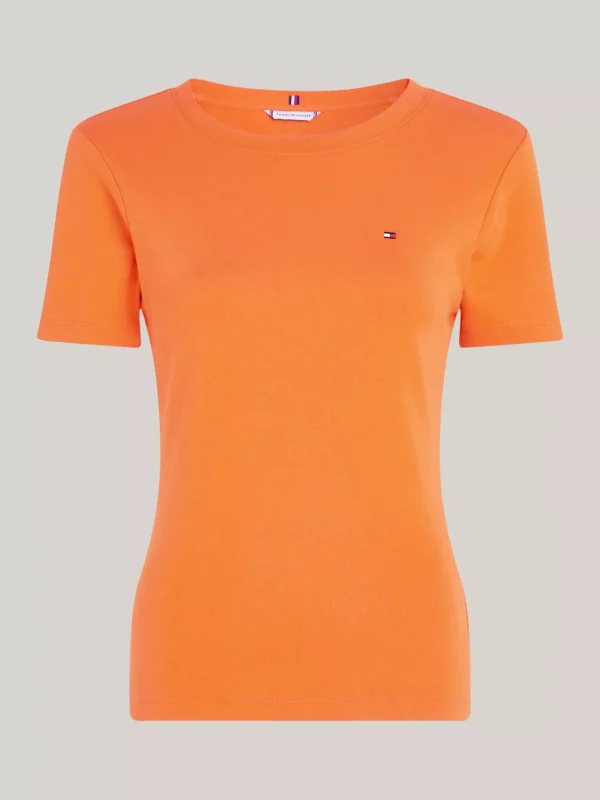 Tommy Hilfiger Slim Fit T-Shirt mit Rundhalsausschnitt AUTUMN ORANGE Best