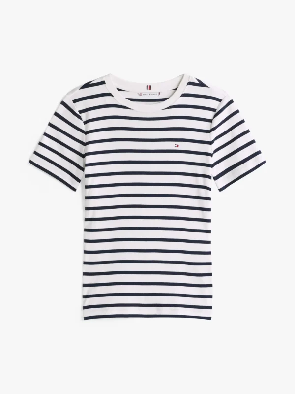 Tommy Hilfiger Slim Fit T-Shirt mit Rundhalsausschnitt BRETON DARK NIGHT NAVY STP Shop