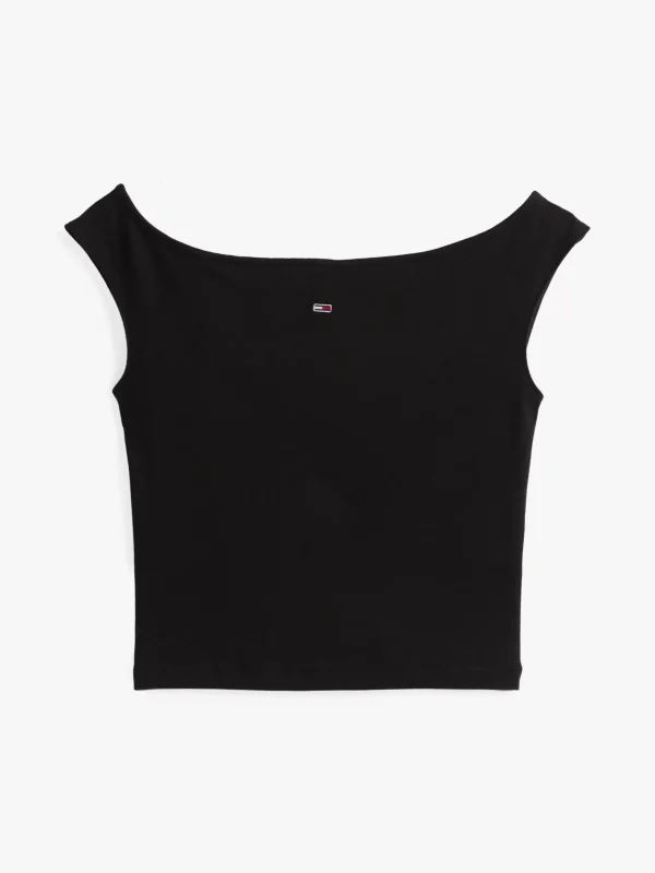 Tommy Hilfiger Slim Fit T-Shirt mit U-Boot-Ausschnitt BLACK Outlet