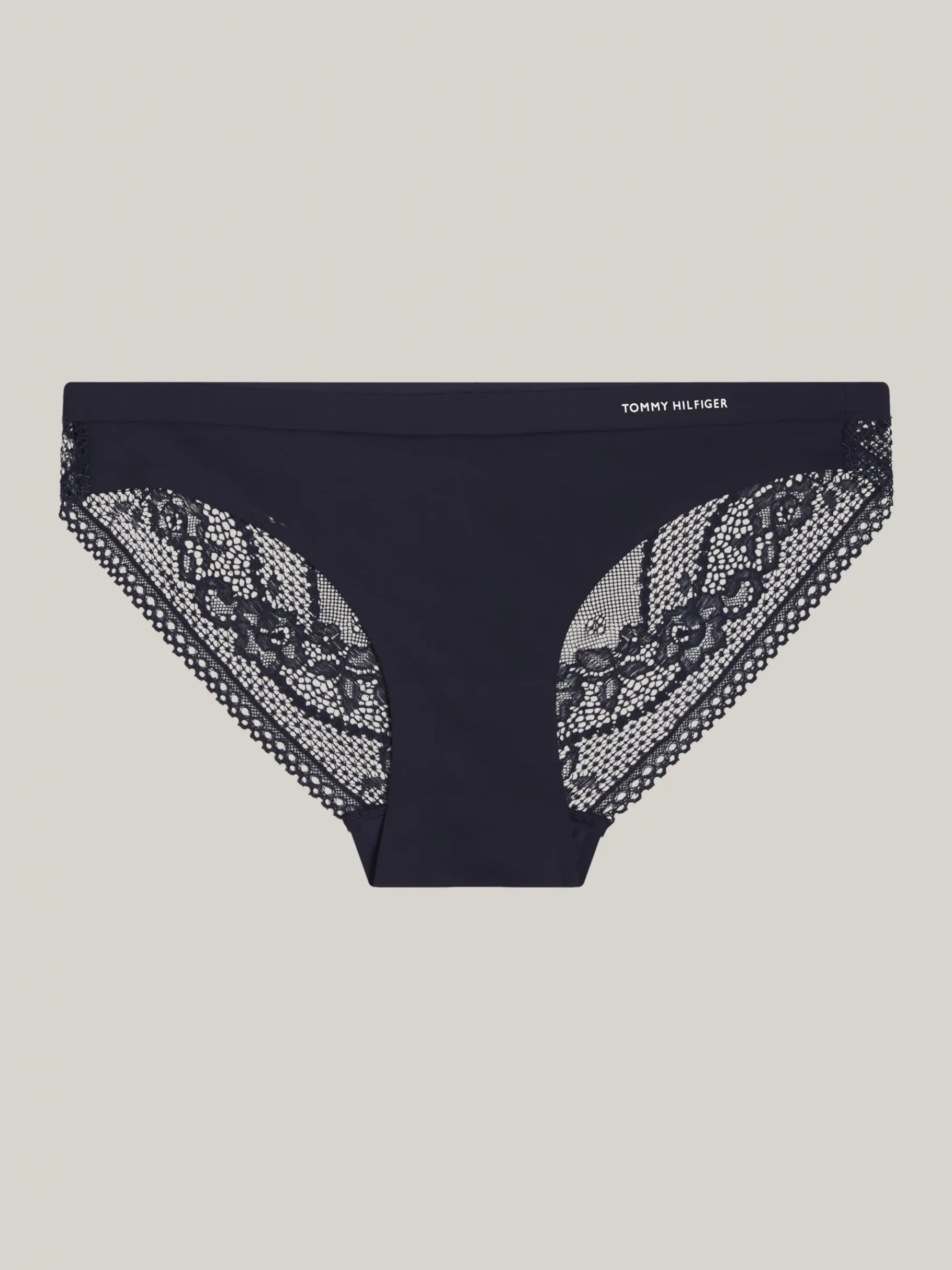 Tommy Hilfiger Slip mit Spitze und Logo am Taillenbund DESERT SKY New