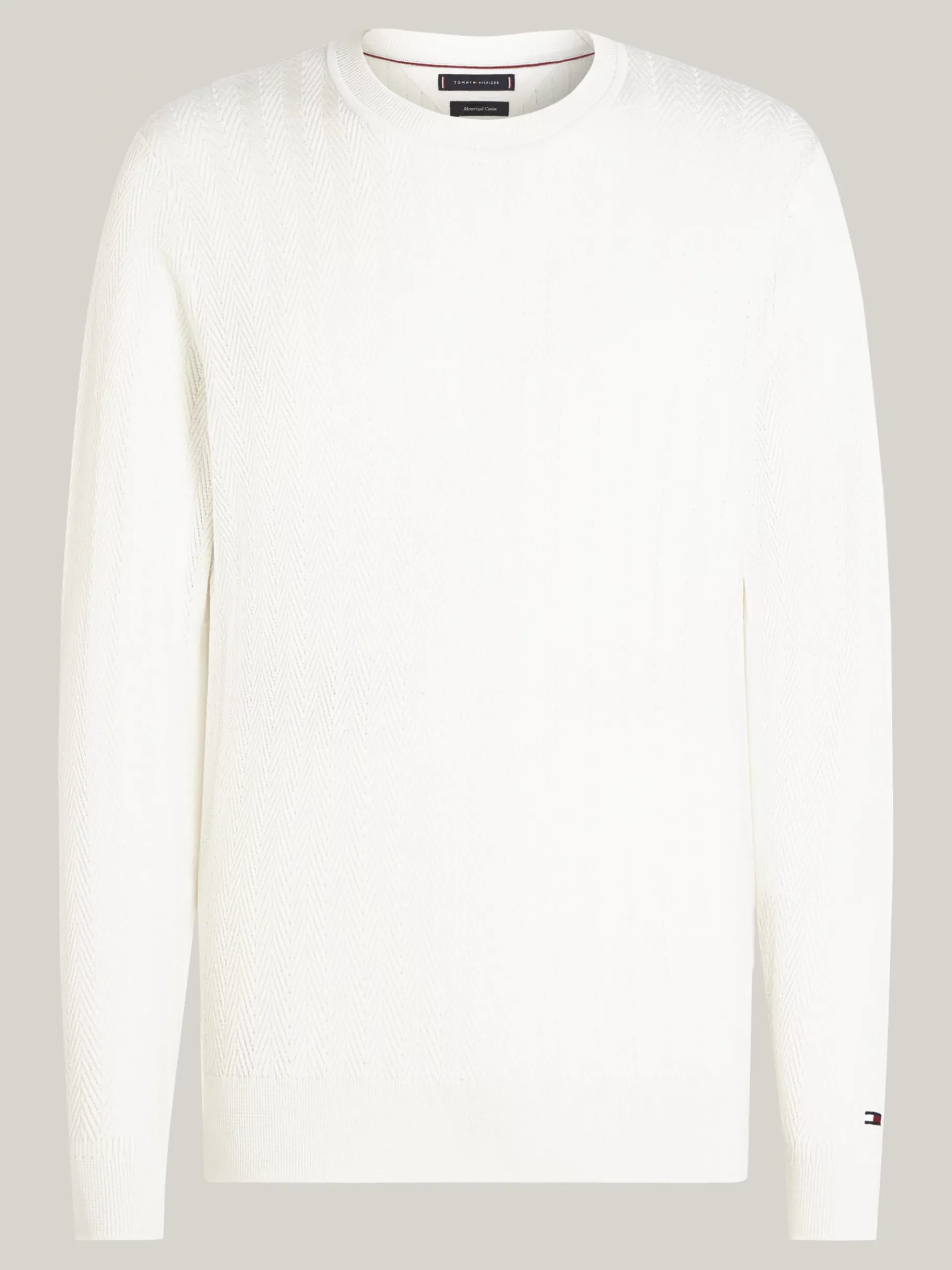 Tommy Hilfiger Smart Casual Fischgrät-Pullover IVORY Discount
