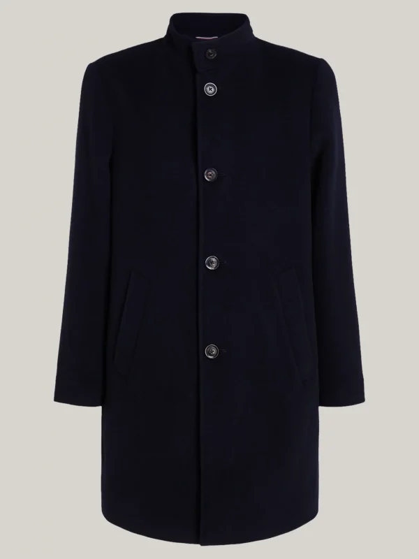 Tommy Hilfiger Smart Casual Longline-Mantel mit Wolle DESERT SKY Sale