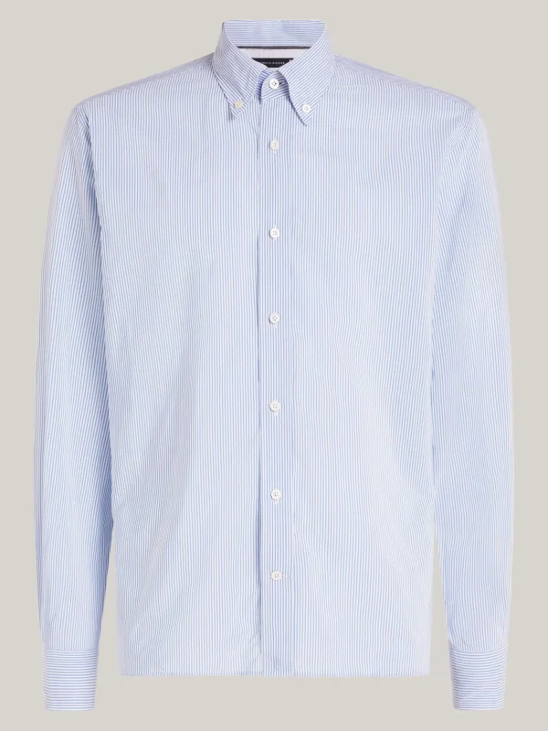 Tommy Hilfiger Smart Casual Regular Fit Hemd mit Streifen VESSEL BLUE / OPTIC WHITE Best Sale
