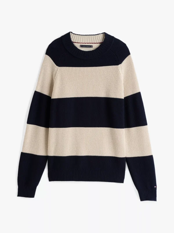 Tommy Hilfiger Smart Casual Rugby-Pullover LINEN ROPES/DESERT SKY Cheap