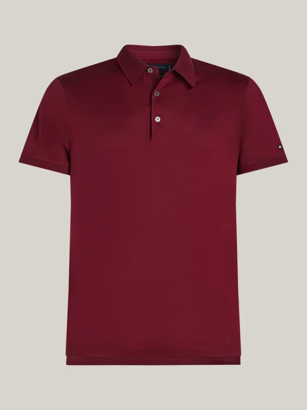 Tommy Hilfiger Smart Casual Slim Fit Poloshirt DEEP ROUGE Clearance