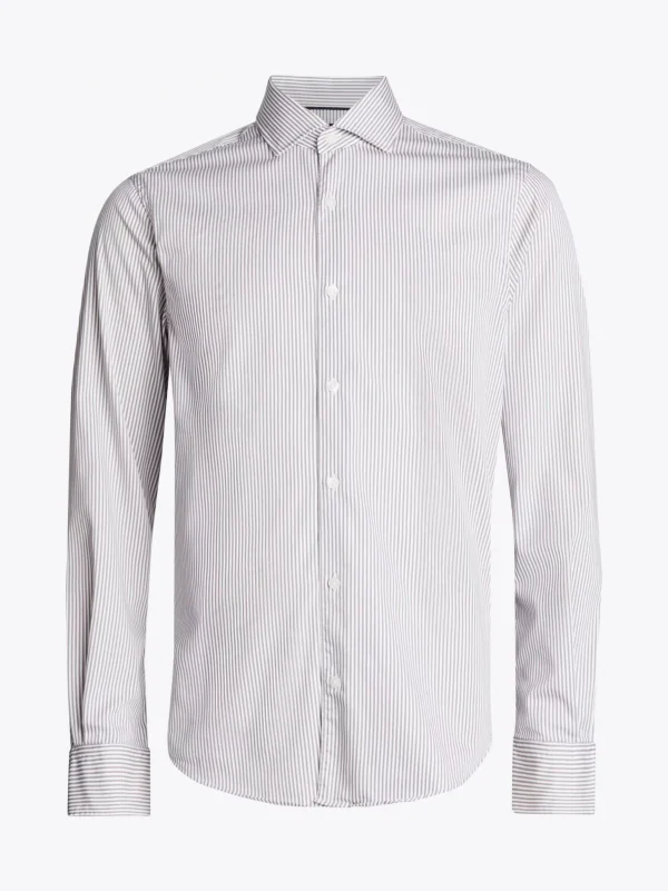 Tommy Hilfiger Smart Casual Slim Fit Popeline-Hemd TURBINE GREY / OPTIC WHITE Cheap