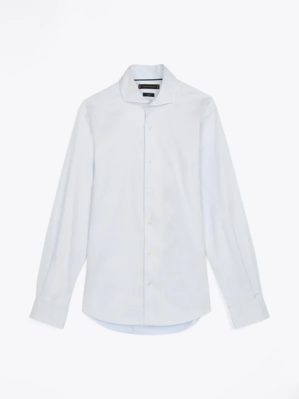 Tommy Hilfiger Smart Casual Slim Fit Twill-Hemd LIGHT BLUE Cheap