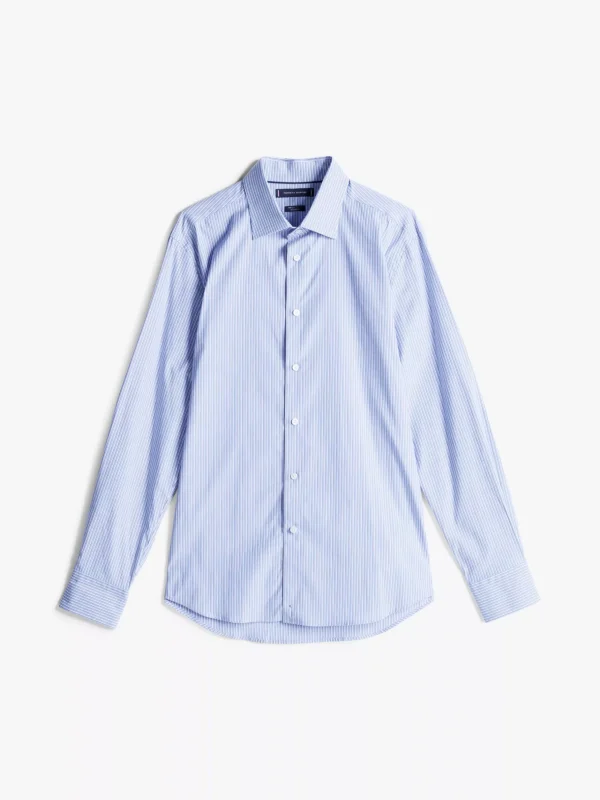 Tommy Hilfiger Smart Casual TH Flex Regular Fit Hemd LIGHT BLUE/DARK BLUE/WHITE Clearance