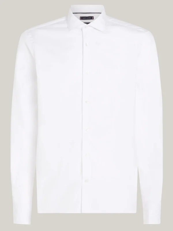 Tommy Hilfiger Smart Casual TH Flex Slim Fit Hemd OPTIC WHITE Cheap
