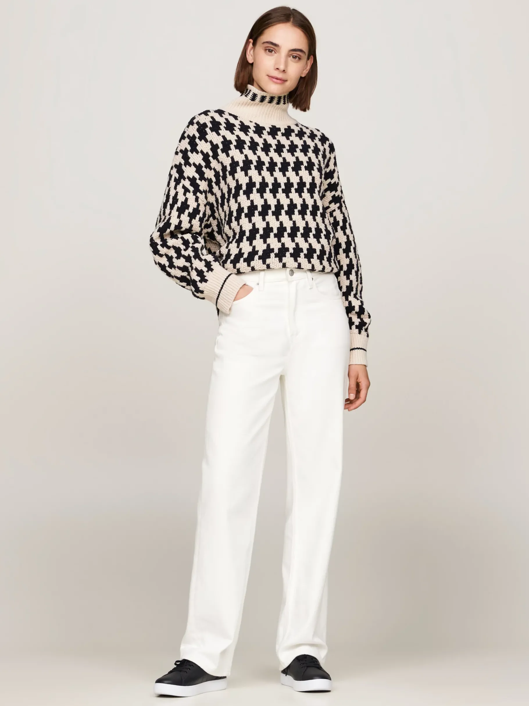 Tommy Hilfiger Sneaker aus Leder mit TH-Monogramm BLACK Fashion