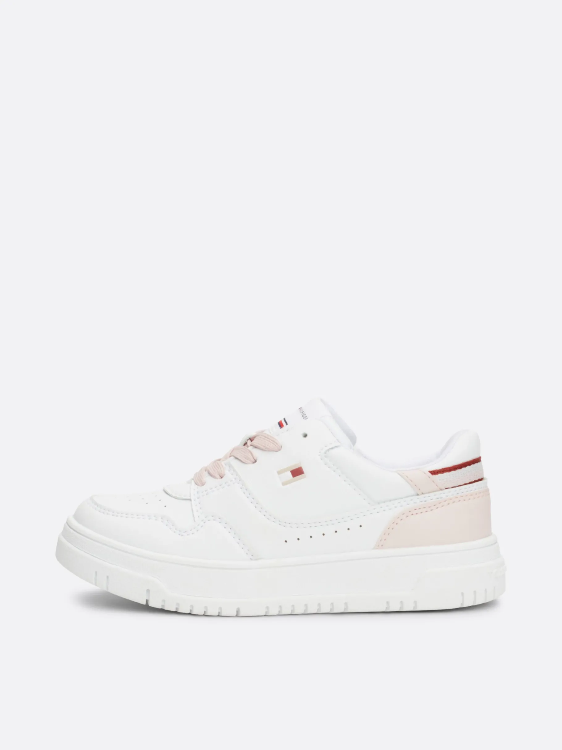 Tommy Hilfiger Sneaker mit Farbakzenten und Riffel-Sohle WHITE / PINK Shop