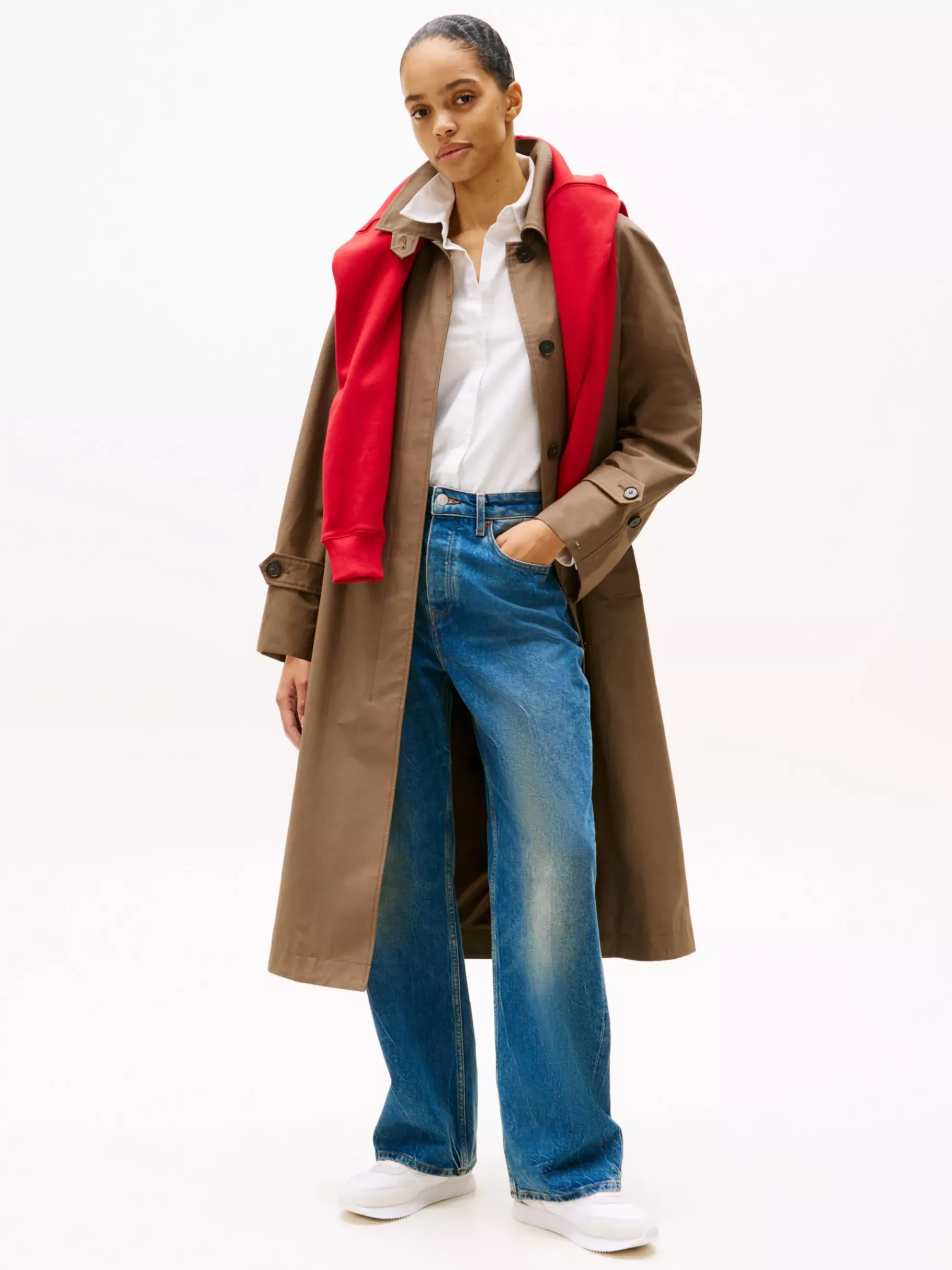 Tommy Hilfiger Sneaker mit Kontrast-Ferse WHITE/BREEZY BLUE Hot