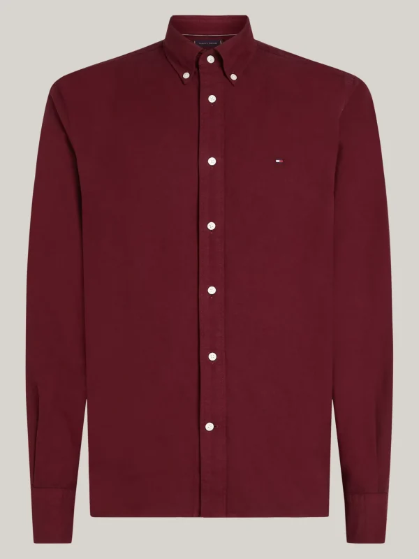 Tommy Hilfiger Stückgefärbtes Regular Fit Oxford-Hemd DEEP ROUGE Best