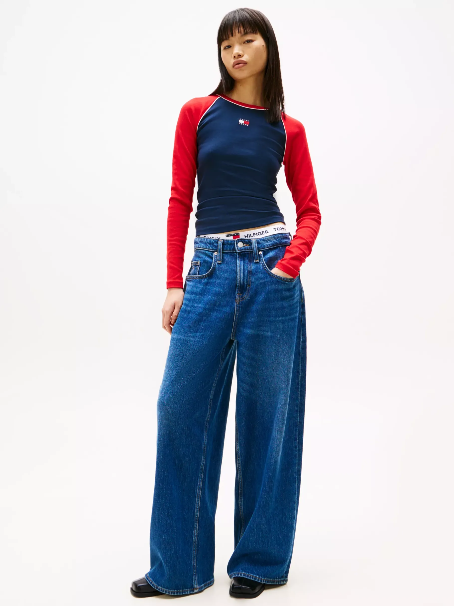 Tommy Hilfiger Stiefelette aus Leder mit Square Toe BLACK Online