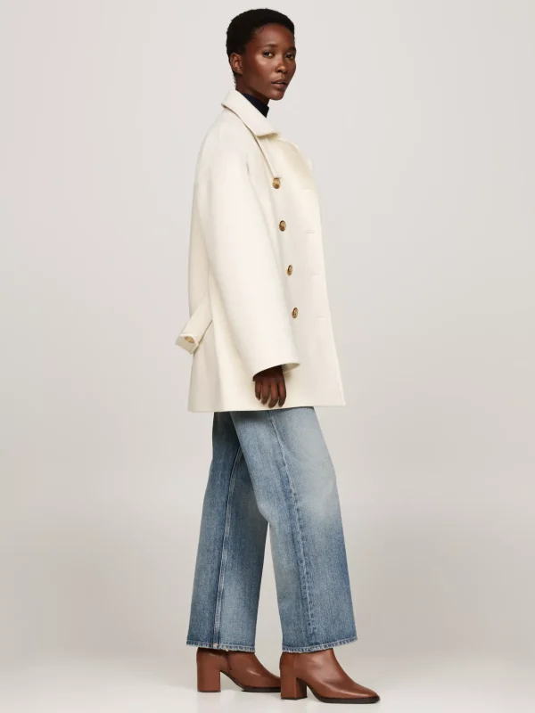 Tommy Hilfiger Stiefelette aus Leder mit TH-Monogramm COGNAC BROWN Cheap