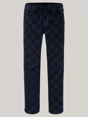 Tommy Hilfiger Straight Fit Cord-Hose mit Schachbrettmuster DESERT SKY Flash Sale